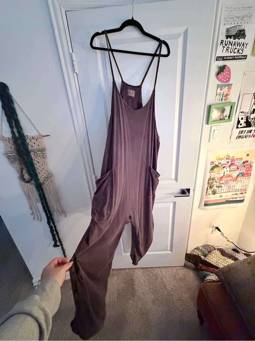 Free People Hot Shot Onesie in Washed Black